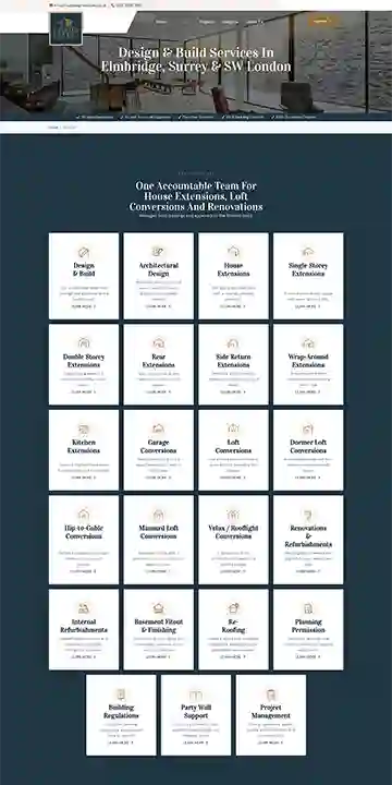 Building company website 
